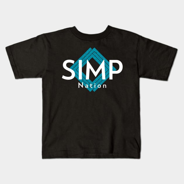 Simp Nation Retro Vibes Kids T-Shirt by TrendHawk